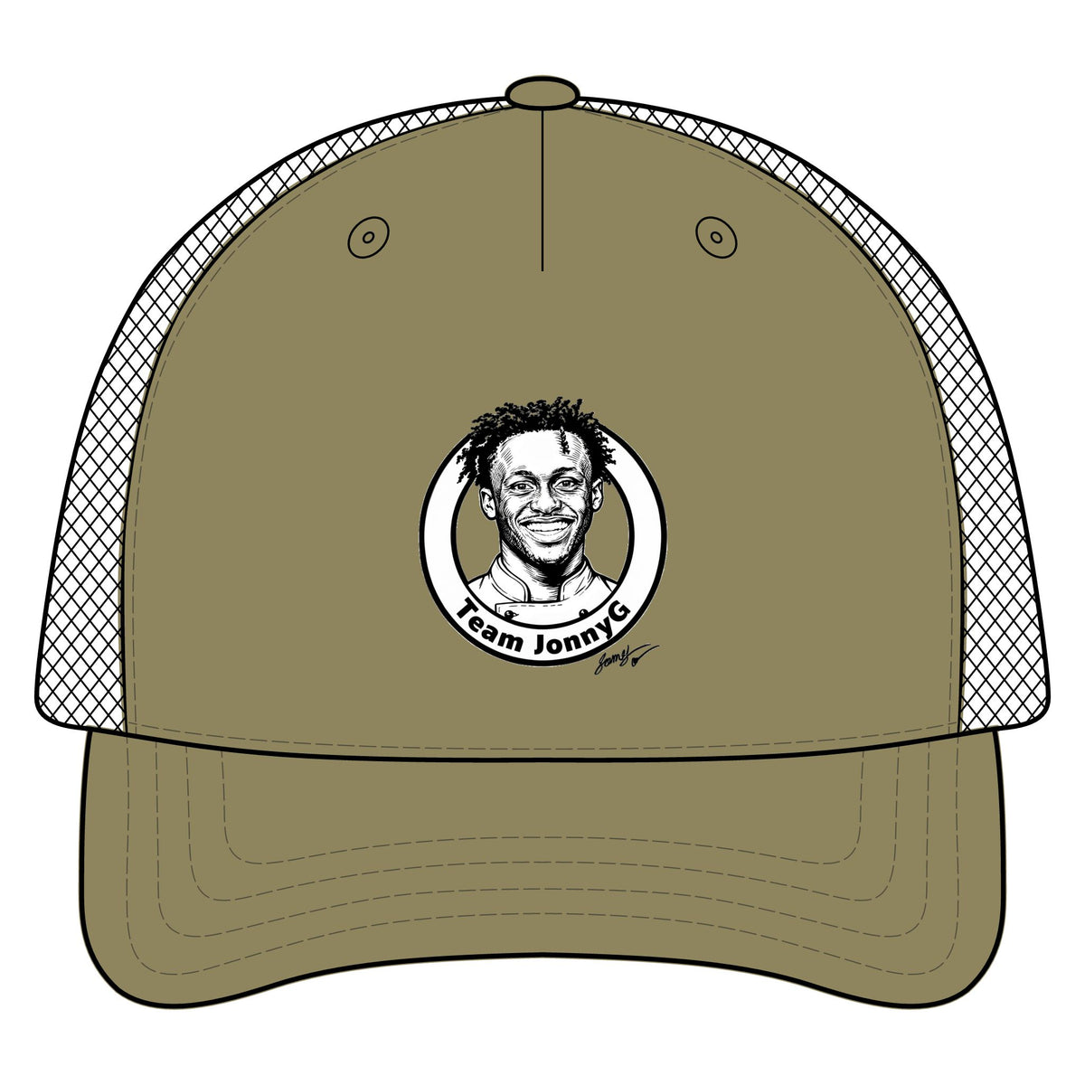 Trucker Hat - 'Team Jonnie' Portrait Patch